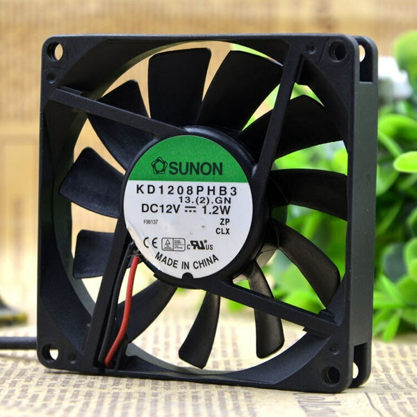 SUNON KD1208PHB3 8CM 8015 12V 1.2W Power Supply Motherboard Cooling Fan 2wires