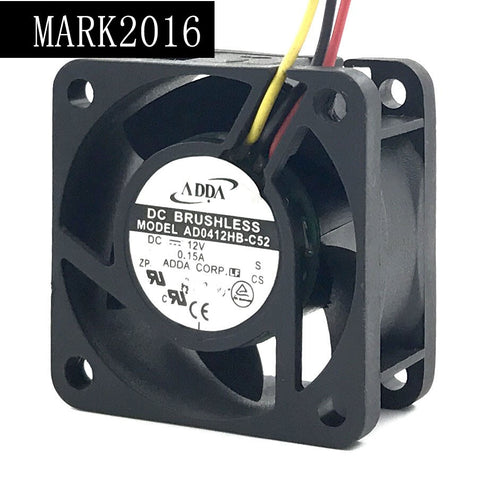 ADDA 4020 AD0412HB-C52 DC12V 0.15A 3 wire dual ball 4CM large air fan