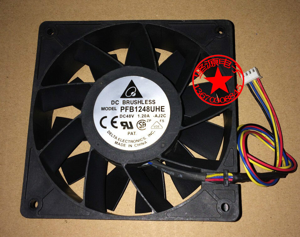 1pc Delta Electronics PFB1248UHE 120*120*38mm 4Pin DC Brushless Cooling FAN