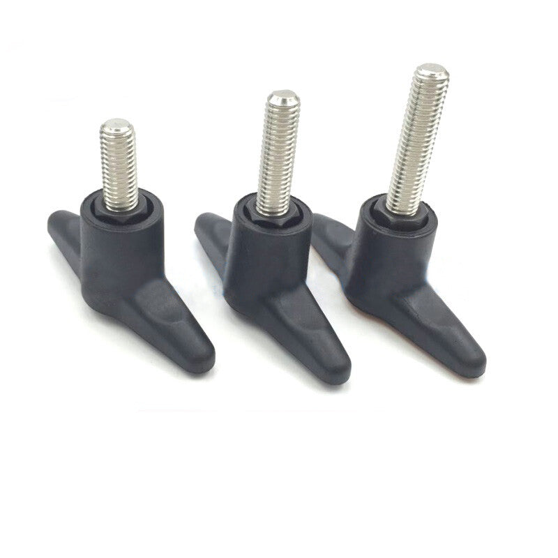 M8 Plastic T-type tightening handle screw adjustable knob stainless bolts black