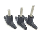 M8 Plastic T-type tightening handle screw adjustable knob stainless bolts black
