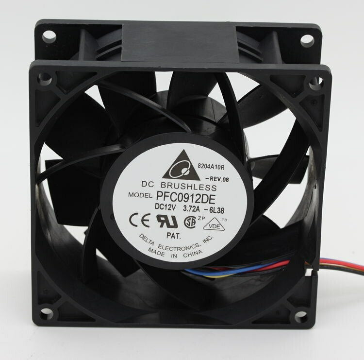 for delta PFC0912DE 9038 90*90*38mm 12V 4.32A 9CM modified waterproof fan 4pin
