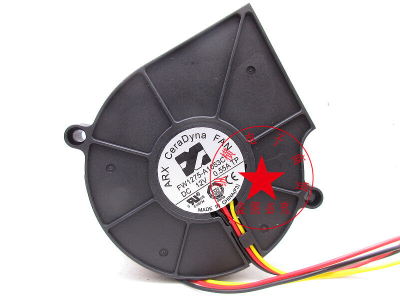 ARX FW1275-A1053C DC12V 0.55A 3-wire centrifugal turbo fan cooling fan