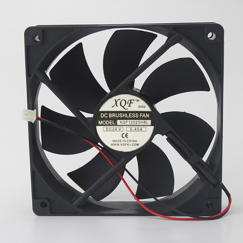 1PC XQF XQF12025HBL DC24V 0.40A 12CM 2-Wire Inverter Cooling Fan
