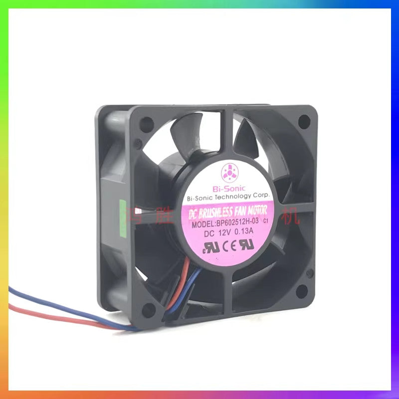 1PCS Bi sonic BP602512H-03 12V DC 0.13A 6025 6cm Cooling Fan