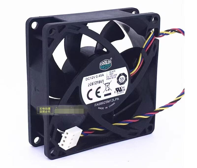 Cooler Master FA08025M12LPA DC12V 0.45A 8CM 4-Wire Cooling Fan