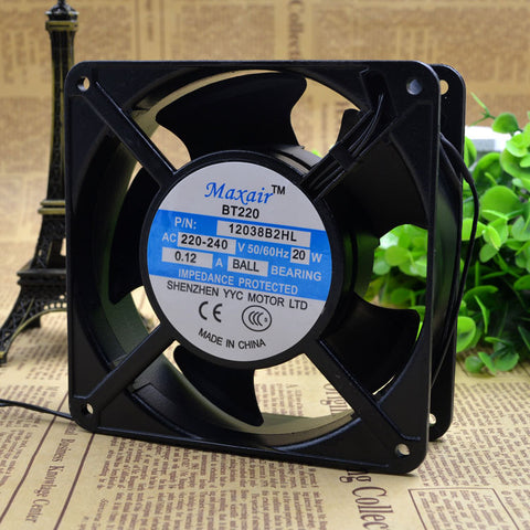 Maxair BT220 12038B2HL AC 220V Axial Flow Fan Ball Bearing Cooling Fan