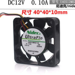 For Nidec U40X12MHZ7-53 4010 40X40X10mm 4cm DC 12V 0.1A axial cooling fans