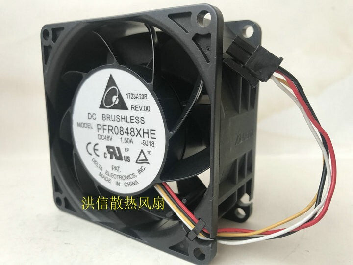 Delta 8038 PFR0848XHE DC48V 1.50A 4-wire 80 * 38mm high volume fan