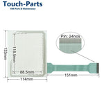 For 2711-T6C20L1 with Front Overlay Touch Screen Glass Panel 2711-T6C12L1