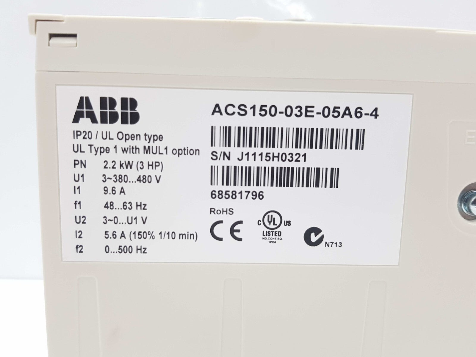 ABB ACS150-03E-05A6-4 INVERTER MICRO DRIVE Free Shipping