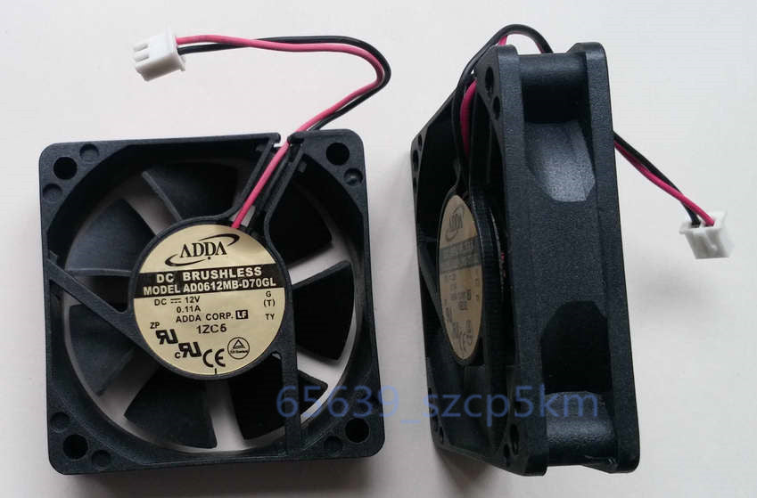 ADDA AD0612MB-D70GL fan 60*60*15mm DC12V 0.11A 2pin Cooling Fan
