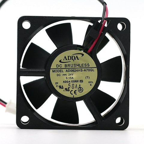 ADDA AD0624HS-A70GL 6025 60*60*25mm 6cm DC 24V 0.15A 2pin cooling fan
