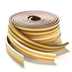 10M Self Adhesive Doors Windows Foam Seal Strip Soundproof Collision Rubber Seal
