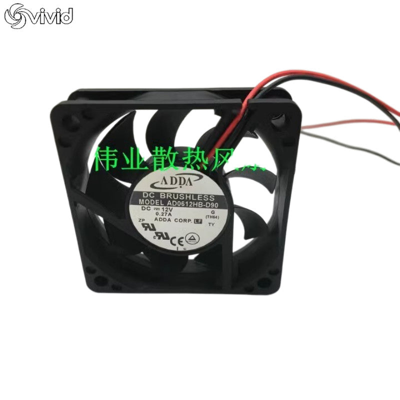ADDA AD0612HB-D90 12V 0.27A 6CM 6015 2-Wire Cooling Fan