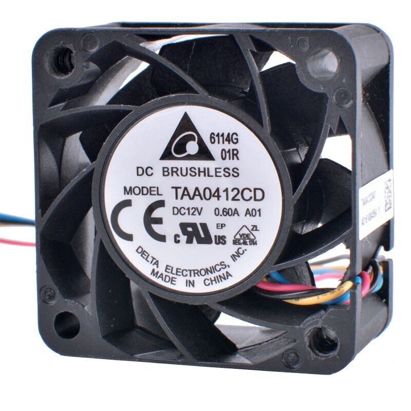 1pcs DELTA TAA0412CD 4cm 40mm 4020 DC12V 0.60A 4pin cooling fan