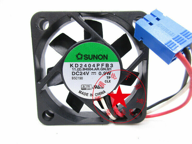 SUNON KD2404PFB3 24V 0.9W 4CM 4010 3-wire alarm signal inverter cooling fan