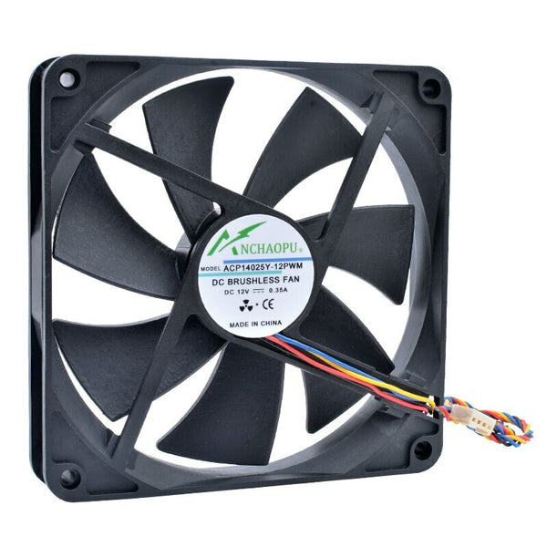 ACP14025Y-12PWM 140x140x25mm DC12V 0.35A 4pin pwm cooling fan