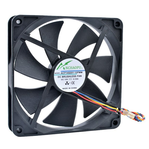 ACP14025Y-12PWM 140x140x25mm DC12V 0.35A 4pin pwm cooling fan