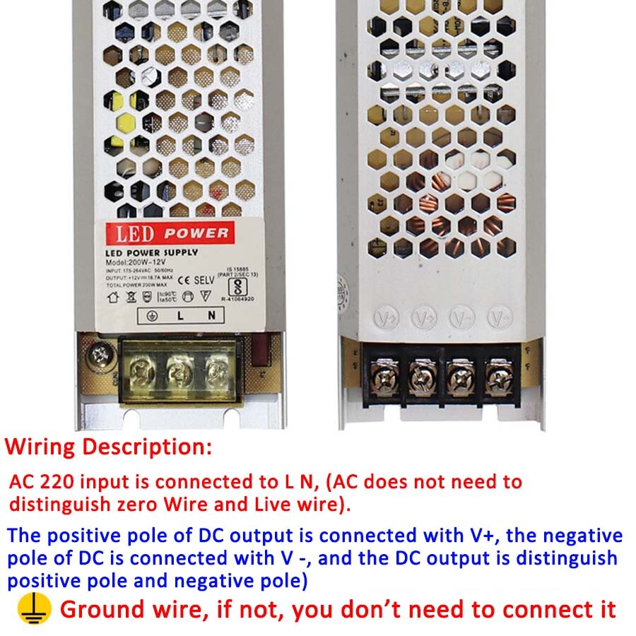 3V/5V/9V/12V/13.8V~48V 10W~3500W DC Regulated Switching Power Supply