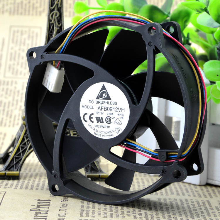 Delta AFB0912VH 92mmx80mmx25mm 4Pin DC Brushless Cooler Cooling Fan 12V 0.60A