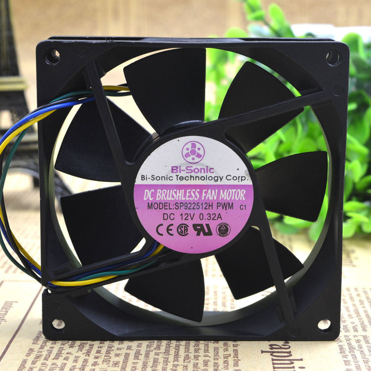 BI-SONIC SP922512H 12V 0.32A 92x92x25mm 4pin PWM Cooling Fan