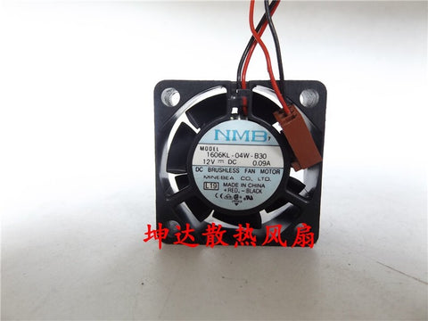 NMB Fan 1606KL-04W-B30 DC12V 0.09A 4015 4CM 2 wire Ball cooling fan