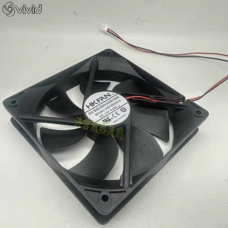 HKFAN 12025 AS12025H12 DC12V 0.25A 12CM 2-Pin Silent Cooling Fan