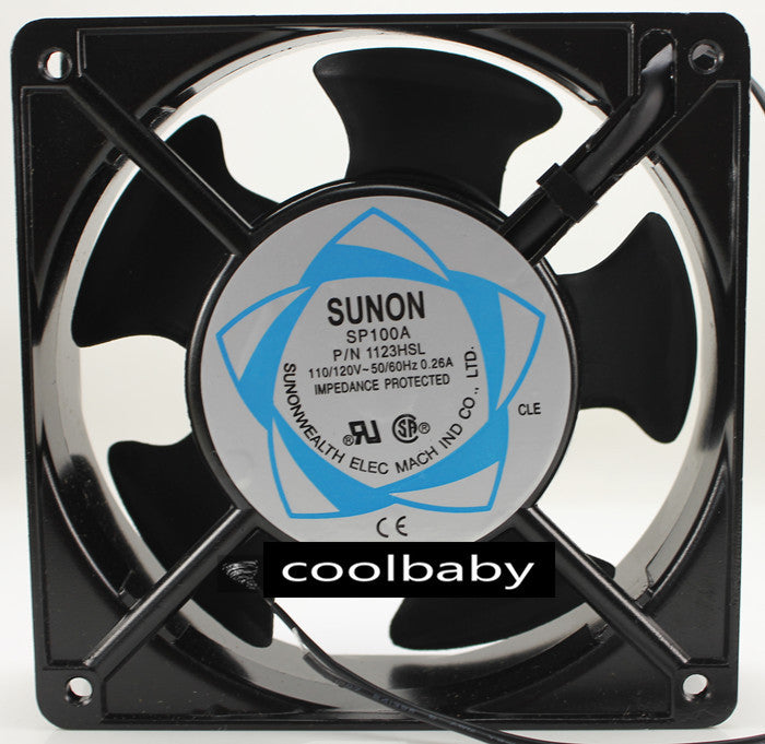 SUNON SP100A P/N 1123HSL fan AC 110V 120*120*38mm