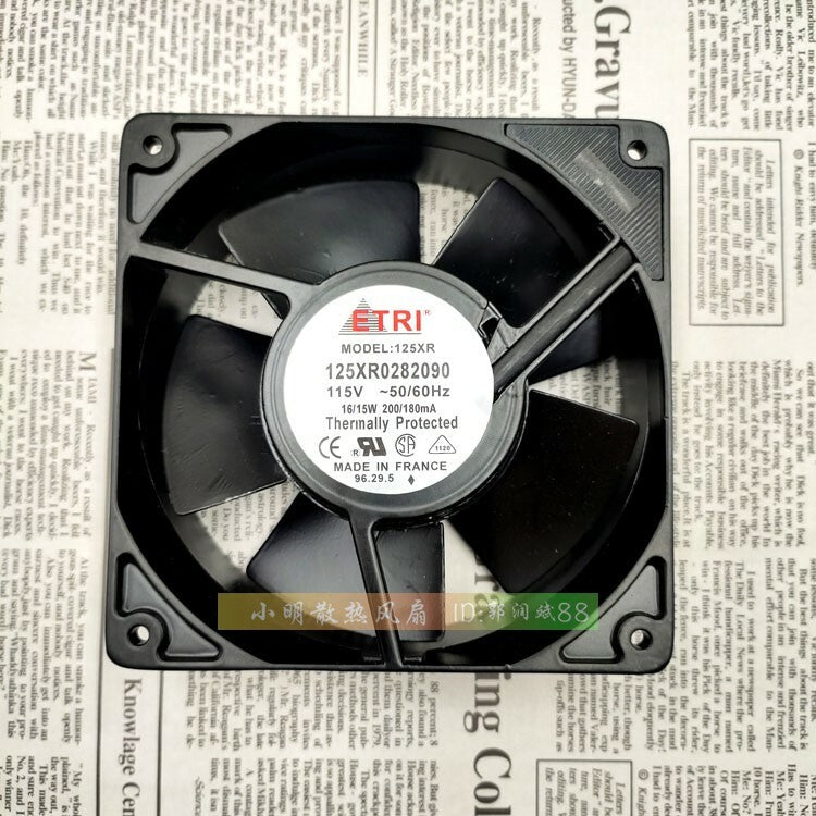 1pcs ETRI 125XR0282090 115V 16/15W 12038 metal high temperature cooling fan