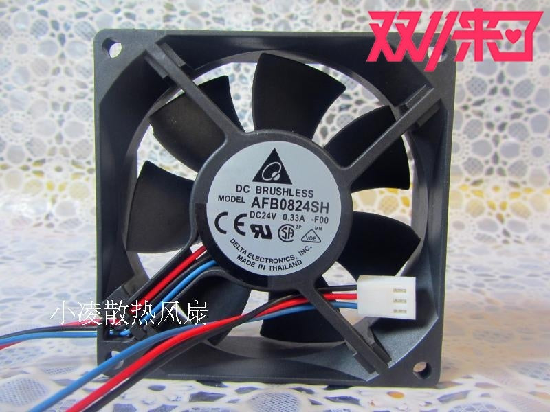 Delta 80*80*25mm AFB0824SH 8025 8cm 24V 0.33A ball bearing Cooling Fan