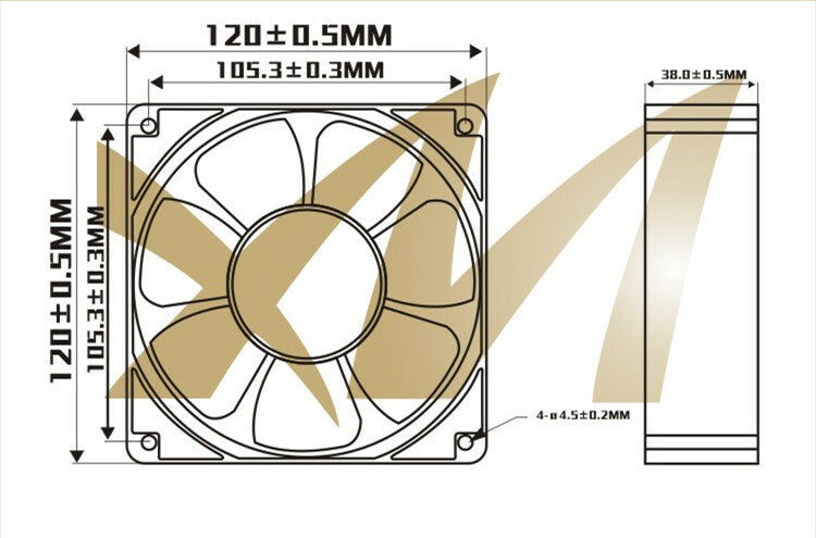 CF CF12038A2HS AC220/240V 0.14A 12CM 12038 metal enclosure cabinet fan