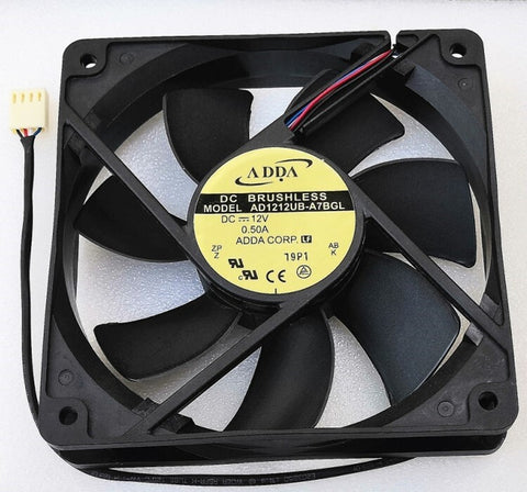 ADDA AD1212UB-A7BGL 12025 12V 0.5A 4-pin computer motherboard pwm silent fan