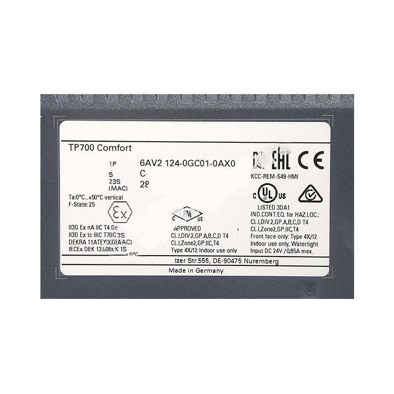 For Siemens 6AV2124-0GC01-0AX0 SIMATIC HMI TP700 Touch Panel 6AV2 124-0GC01-0AX0