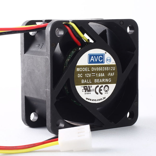AVC DC12V 1.65A DV05028B12U fan 50*50*28mm 3Pin