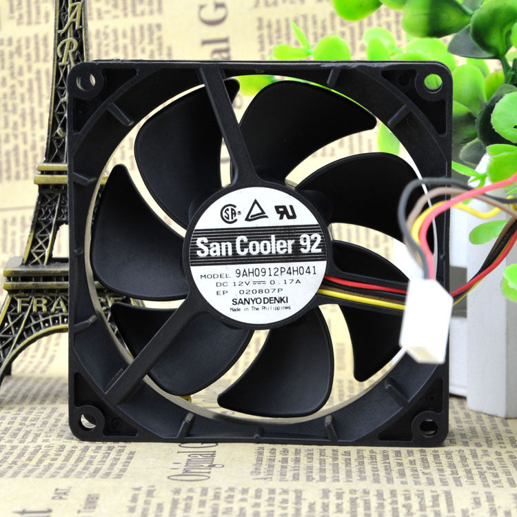San Ace 9AH0912P4H041 92x92x25mm DC 12V 0.17A 4 Pin PWM Chassis Cooling Fan