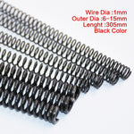 Compression Spring Manganese Steel 305mm Pressure Spring Wire Dia 1mm OD 6-15mm