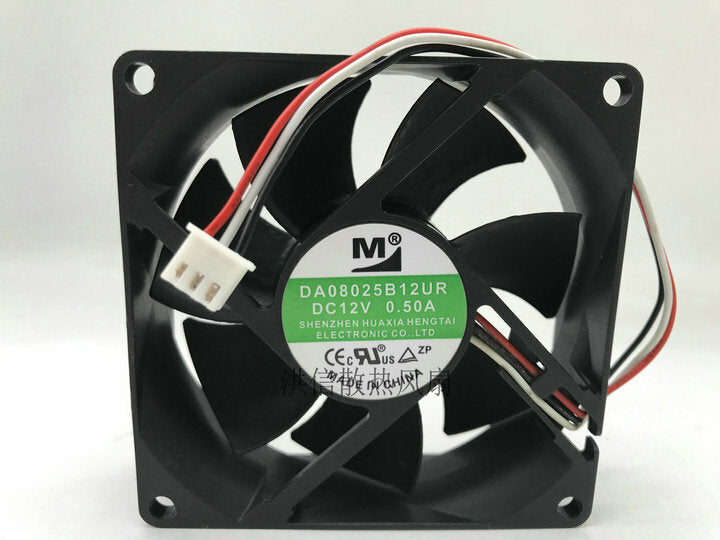 YM M Fan DA08025B12UR DC12V 0.50A 8025 8cm 3-Wire Cooling Fan
