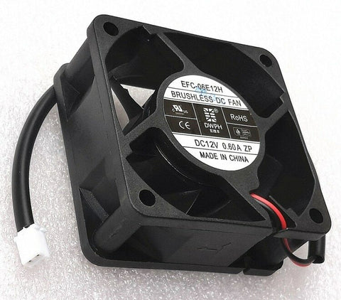 EFC-06E12H for DWPH 6025 60mm 6CM Fan 2-wire 2.5 Plug 12V 0.6A Cooling