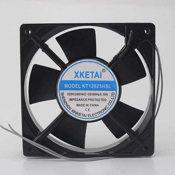 XKETAI KT12025HSL 220/240V 0.10A 12025 Double Ball Cabinet Cooling Wind 2-wire