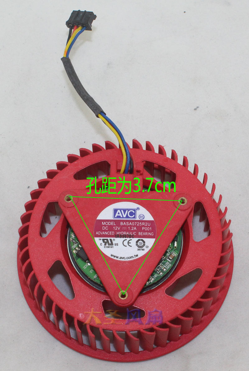 1pcs New ATI Radeon HD4870 5870 HD5770 5970 HD6970 Graphic Card Fan BASA0725R2U