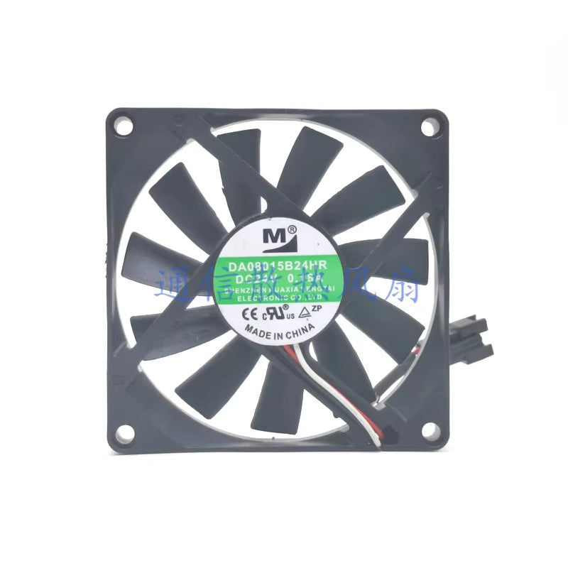 1PCS M DA08015B24HR DC24V 0.18A 8CM 3-Wire Inverter Cooling Fan 8015
