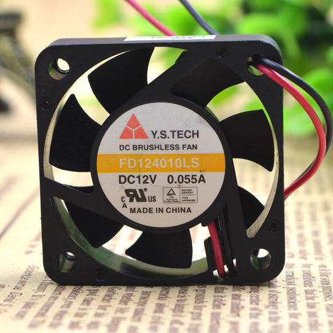 2pcs Y.S.Tech FD124010LS 4010 DC 12V 0.055A 3pin computer industrial cooling fan