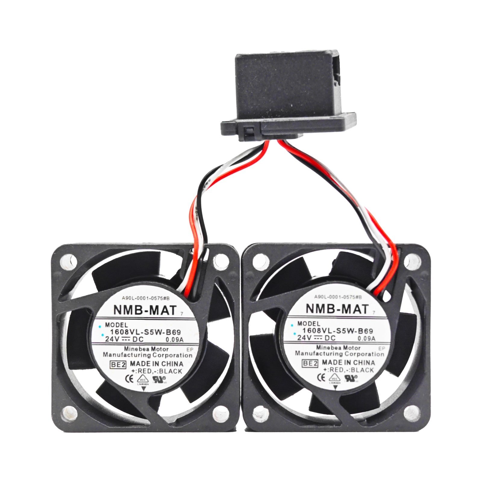 1 Pcs NMB 1608VL-S5W-B69 24V 0.09A Dual-fan with Fanuc Plug Free Shipping