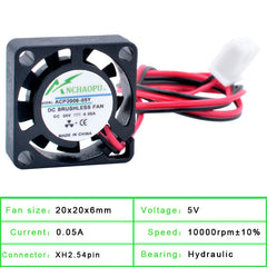 ACP2006 20mm DC5V 12V 2pin Micro cooling fan for micro equipment purifier drone