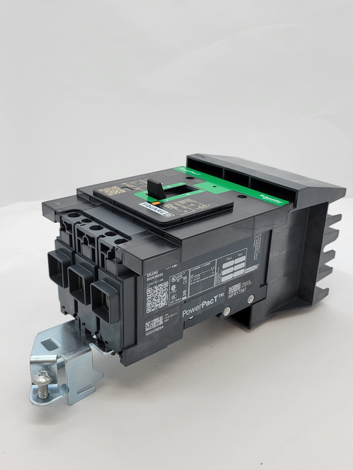 Square D BGA36050 PowerPact I-Line Circuit Breaker 50A 3P 600Y/347V BG50 Green
