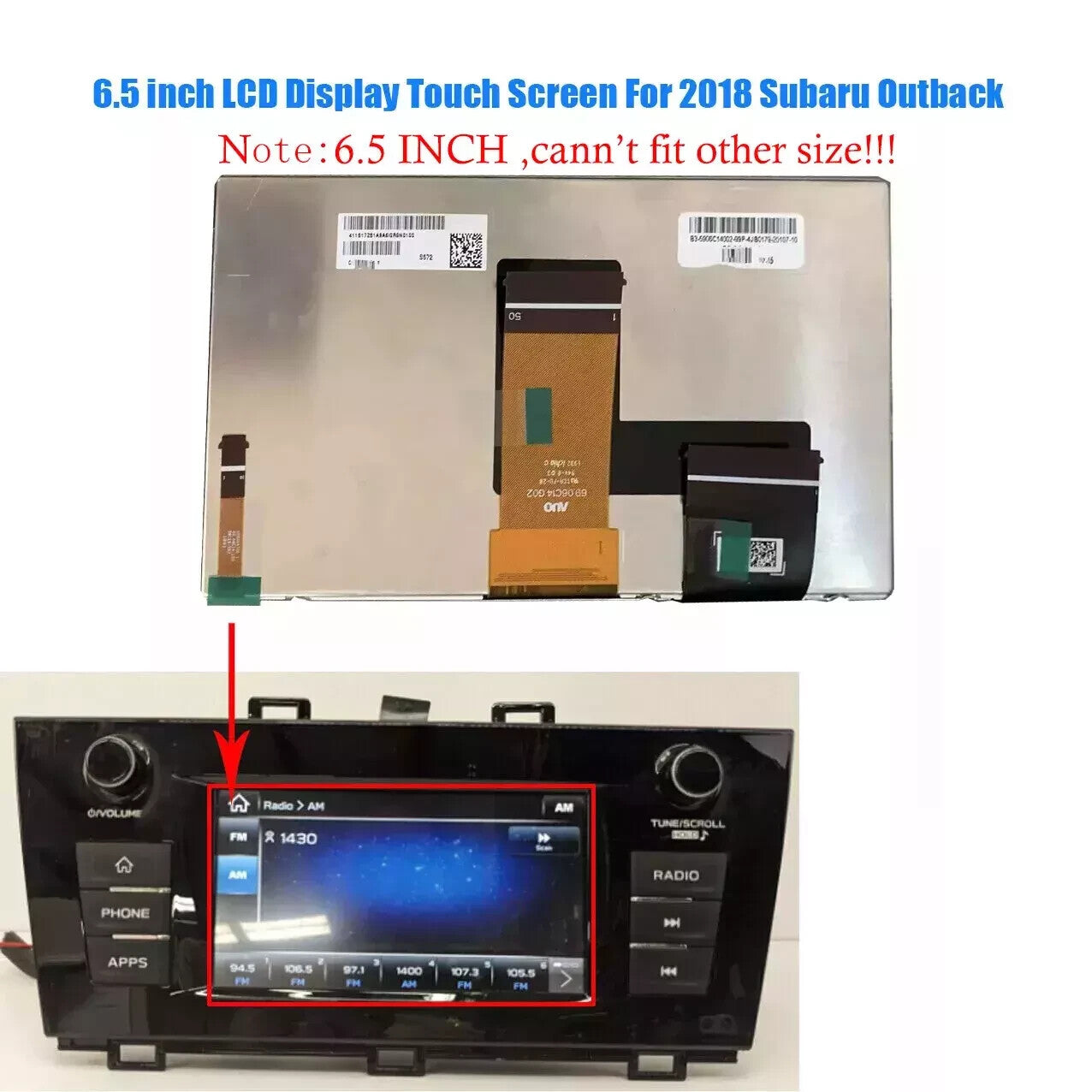 86431AL61A LCD Display Touch Screen 2018 Subaru Outback Legacy Radio Navigation