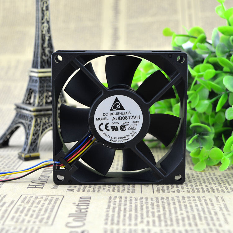 Delta AUB0812VH 80*80*25mm 12V 0.41A 4-pin pwm Cooling Fan