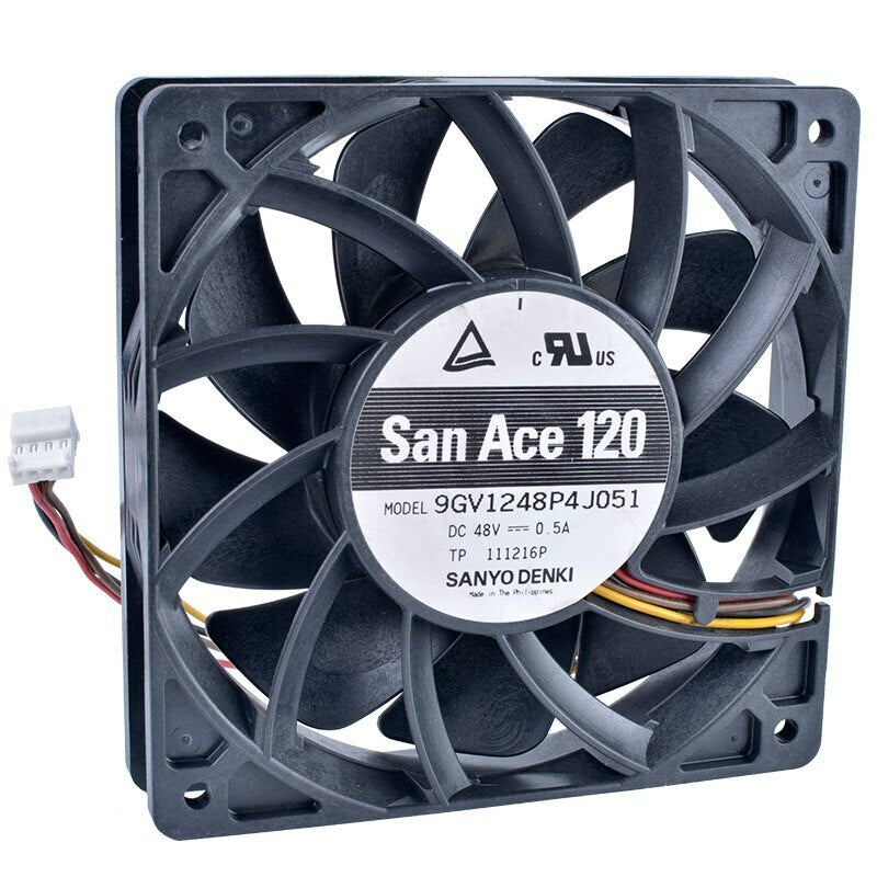 9GV1248P4J051 12cm 12025 120mm 48V 0.50A 4pin double ball bearing server fan