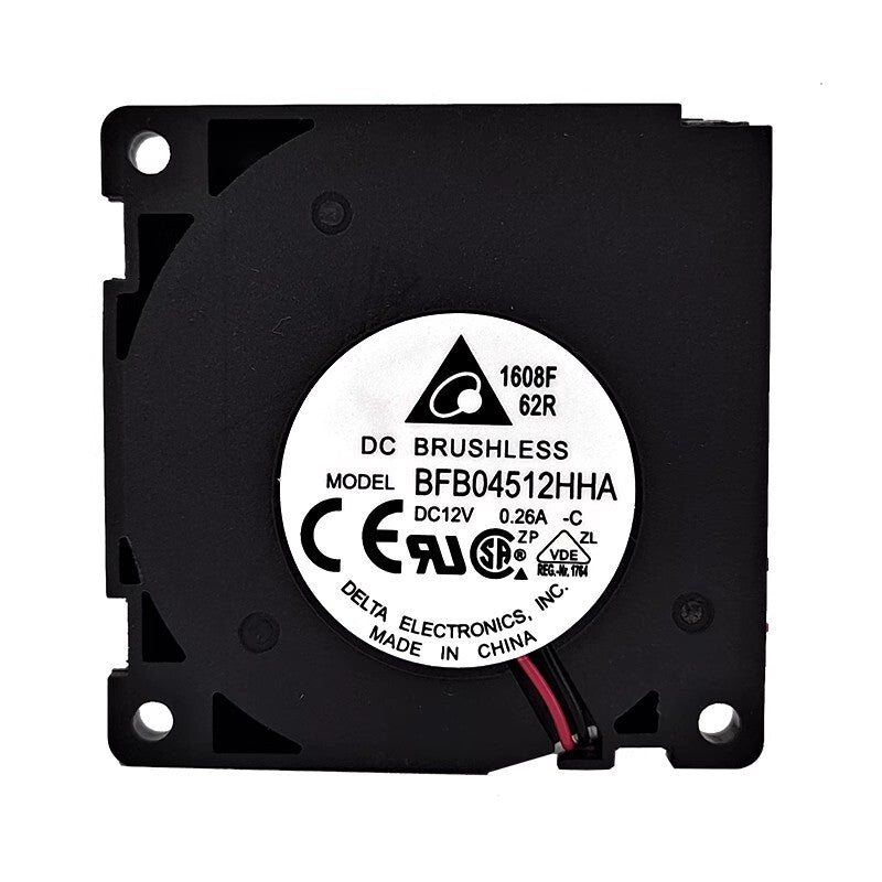 DELTA BFB04512HHA-C DC12V 0.26A 4.5CM 2-Wire Turbo Cooling Fan for 3D Printer